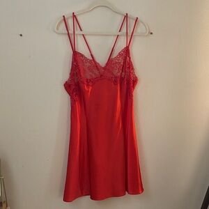 Victoria's Secret Red Lace Chemise